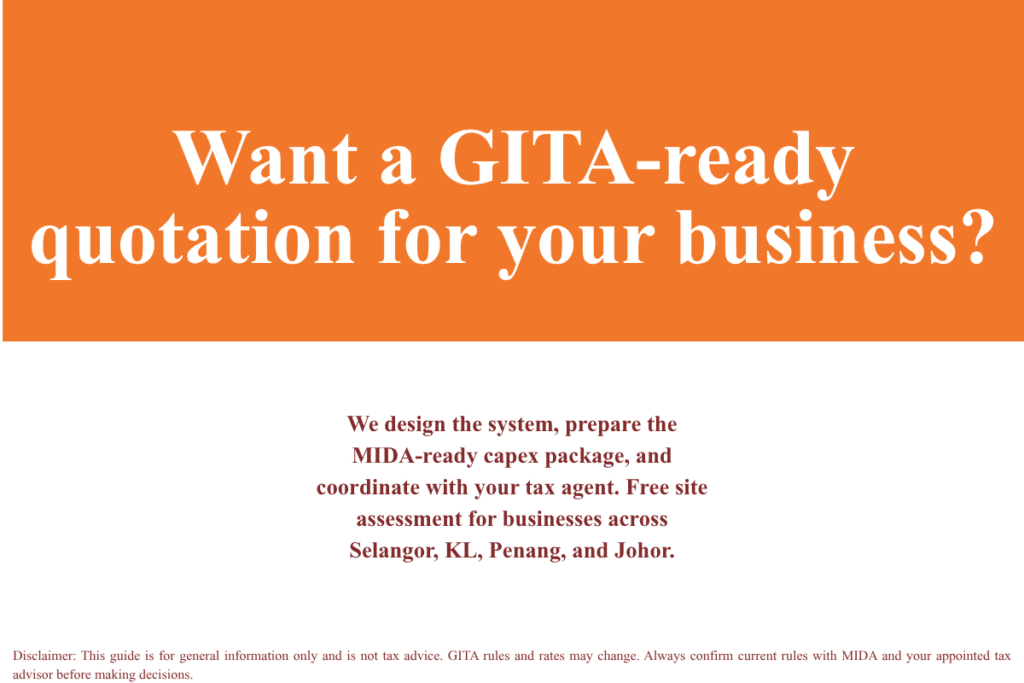 GITA绿色投资税务优惠申请
